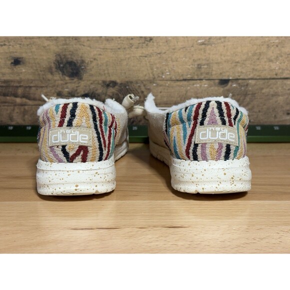 Hey Dude Womens Wendy Funk Wool Beige Size 6 Slip On Walking Comfort Shoes - Picture 7 of 8